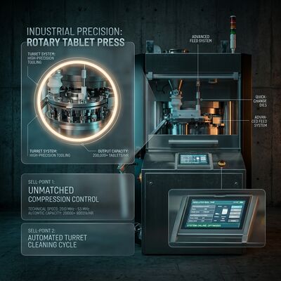 Speed Tablet Press Machine GZPK-45/55 Automatic Tablet Weight Control High-Speed Rotary Press D B Tooling サプライヤー
